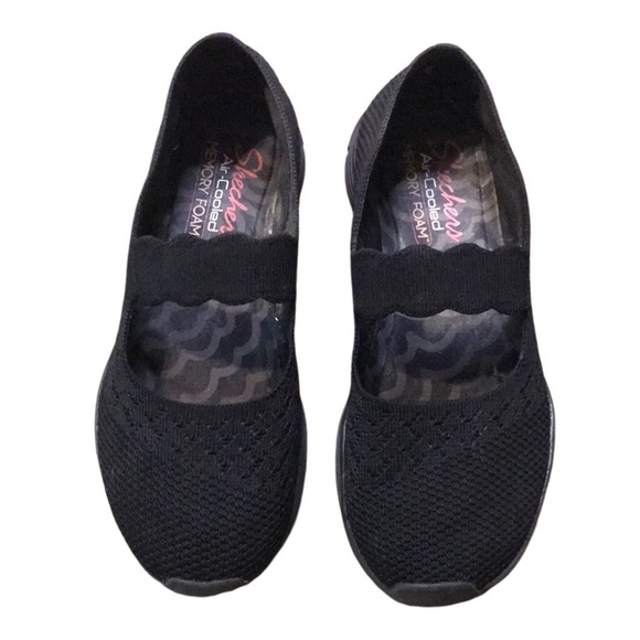 Skechers Seager Power Hitter Engineered Knit Mary Jane in Black Size 7 1/2 - Picture 3 of 10
